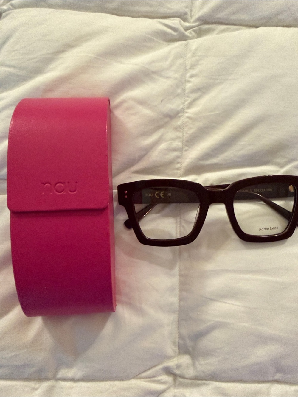 Nau Kids Black Glasses with Bright Pink Protective Case